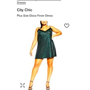 City Chic Emerald sequin mini dress 20W! Sexy, Shiny and Chic! New Years Eve!